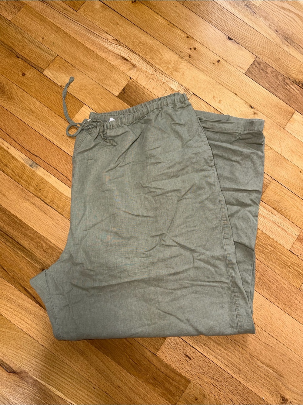 Vintage White Stag Olive Linen Pants